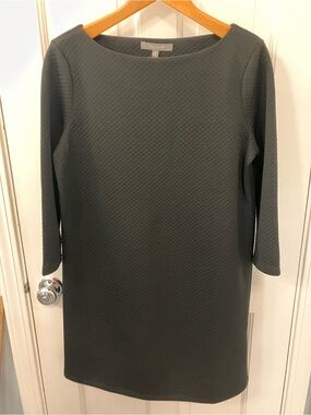 NWT Daisy Fuentes black Quilted Long Sleeve Shift Dress Size Medium Fall dress